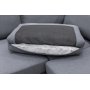 Nova U-Sofa Hellgrauer Stoff - Rechts