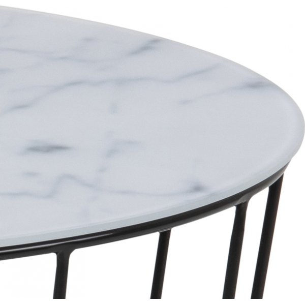 Sunmoon Couchtisch Ø58/76 cm - Weiß