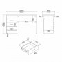 Function Plus Schreibtisch 120,1 x 48,1 x 72,6 cm - Eiche