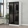 Cavolo Kleiderschrank 90 cm - Weiß/Schwarz