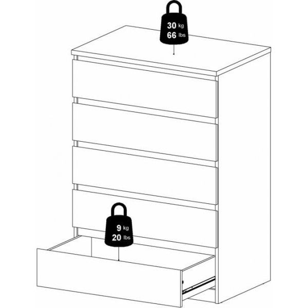 Naia Kommode mit 5 Schubladen - Hickory