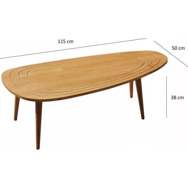 Süßer Couchtisch 115 x 50 cm - Teak