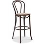 Biegeholz Barstuhl No 18 - Walnuss / Rattan