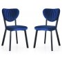 Beta Esszimmerstuhl 2er-Pack - Marineblau