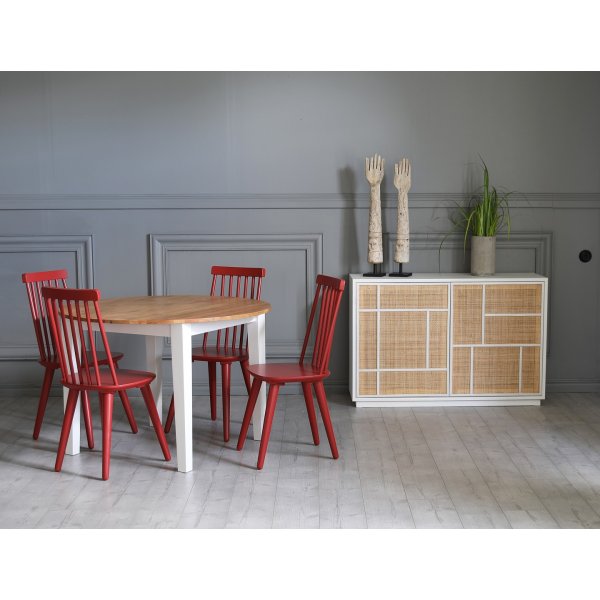 Roter Steckstuhl RAL3003