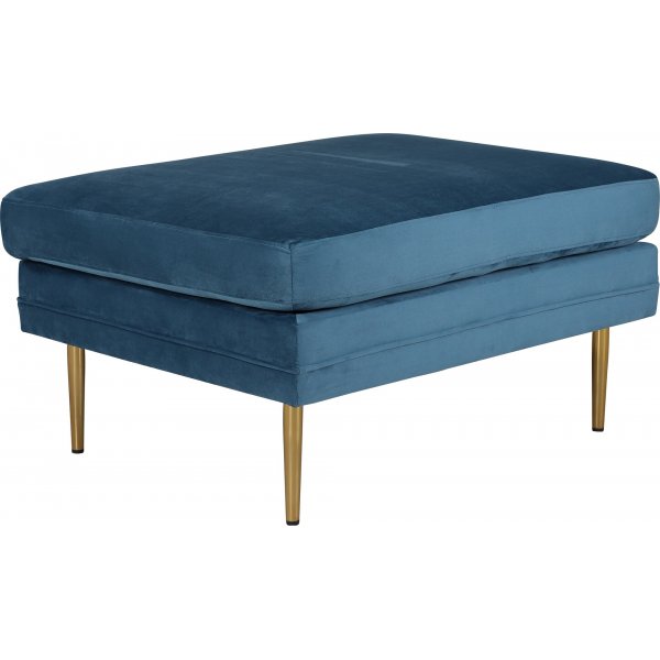 Savanna Hocker - Blauer Samt