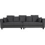 Brandy Lounge 4-Sitzer-Sofa XL - Dunkelgrauer Stoff