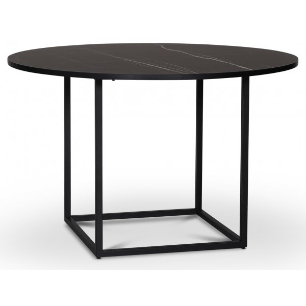 Sintorp runder Esstisch Ø115 cm - Schwarzer Marmor (Exklusives Laminat)