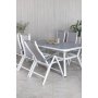 Virya Outdoor-Essgruppe mit 6 Albany-Stühlen - Weiß/Grau