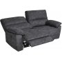Coventry 3-Sitzer-Sofa mit elektrischer Liegefunktion, graue Mikrofaser