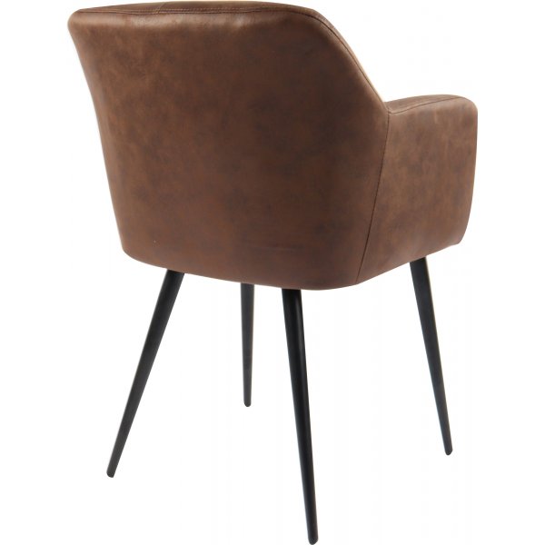 Sessel aus braunem PU - Lamar