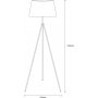 Stativ-Stehlampe - Schwarz/Creme
