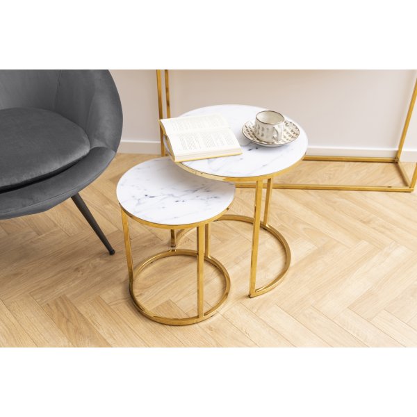 Alisma Tisch Ø35/45 cm - Weiß