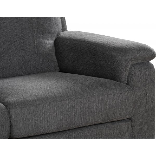 Ecksofa Salem aus dunkelgrauem Stoff