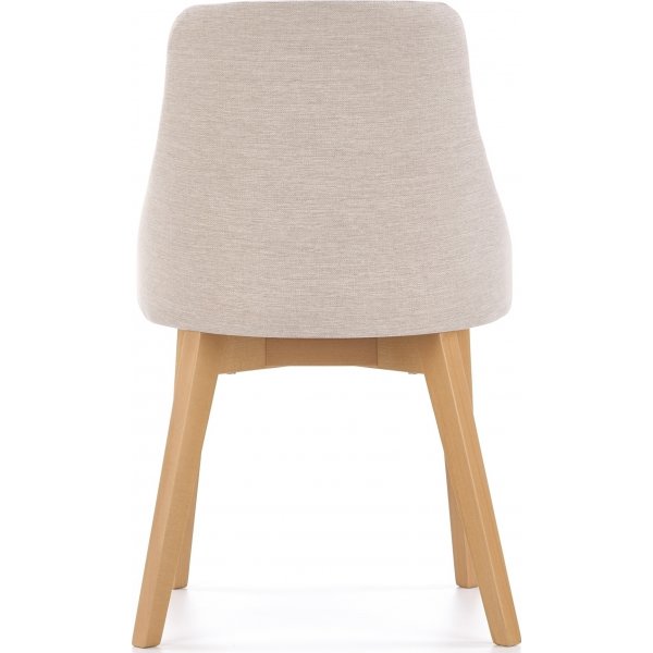 Catrin Esszimmerstuhl - Beige (Stoff) / Holz