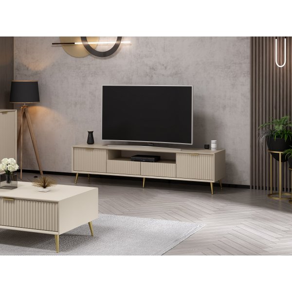 Basal Media Bank mit Beinen - Beige