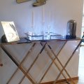 Kundenbild Maine Konsolentisch - Chrom / Getöntes Glas