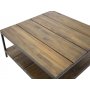Herren-Couchtisch 80 x 80 cm - Braun/Schwarz