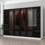 Cavolo Kleiderschrank 270 cm, Variante B - Weiß
