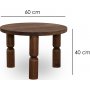 Ida Couchtisch Ø60 cm - Walnuss