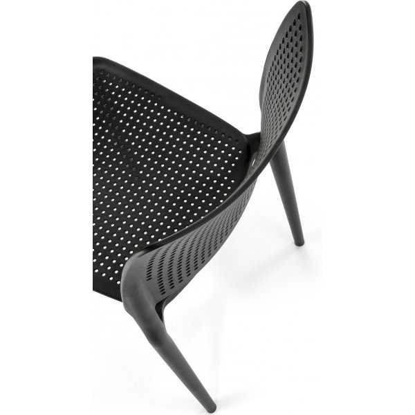 Cadeira stapelbarer Esszimmerstuhl 514 - Schwarz