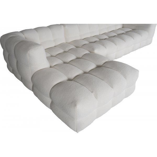 Diwansofa Bouclè cremeweiß 322 cm