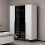 Elevate-Kleiderschrank 180 x 52 x 218 cm - Weiß