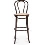 Biegeholz Barstuhl No 18 - Walnuss / Rattan