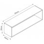 Ember Wandregal 70x15x19,5 cm - Bambus