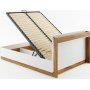 Dentro 140 x 200 cm großes Bett mit Stauraum - Weiß/Stirlingeiche