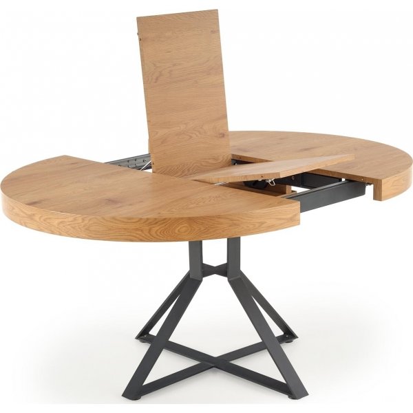 Mercy Esstisch 120-160 x 120 cm - Eiche/Schwarz