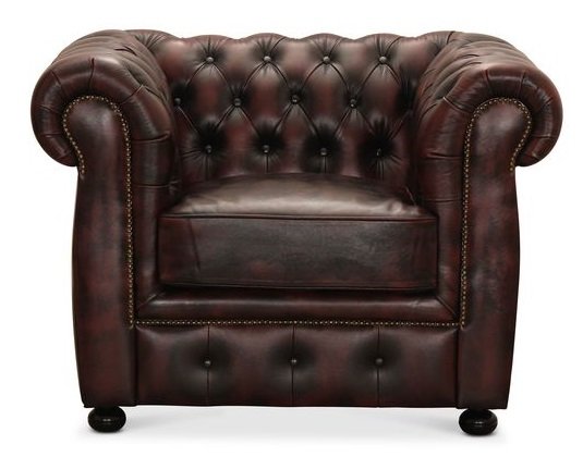Dublin Chesterfield Sessel - Leder Oxblood