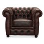 Dublin Chesterfield Sessel - Leder Oxblood