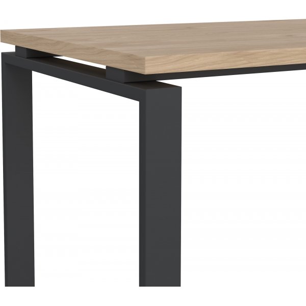 Schilderschreibtisch 150 cm - Mattgrau/Hickory