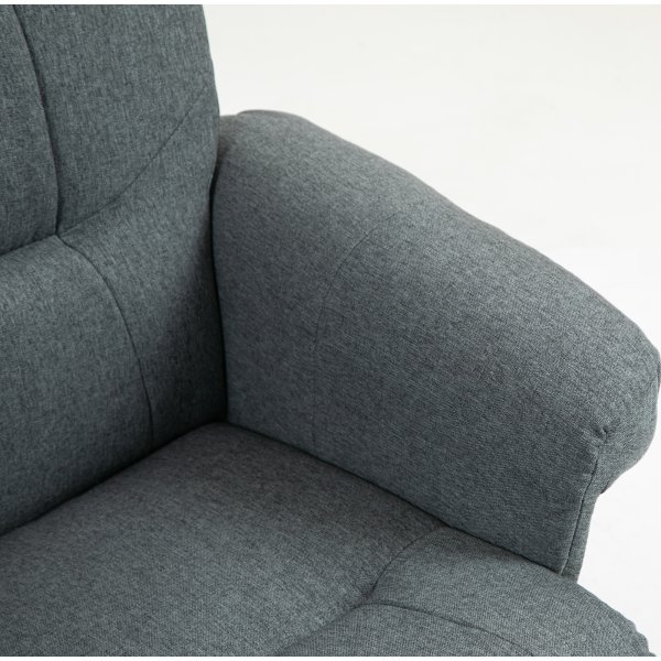 Relaxsessel grau mit Fußhocker - Oslo