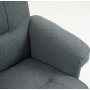 Relaxsessel grau mit Fußhocker - Oslo