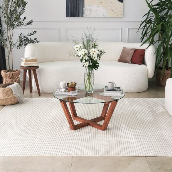 Lotus Couchtisch Ø75 cm - Holz