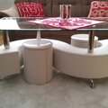Kundenbild Meeting Couchtisch mit Sitzkissen - Cremegefärbt und extra hoch