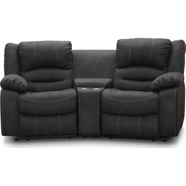 Kensington elektrisches 2-Sitzer-Sofa mit verstellbarer Kopfstütze - Grau
