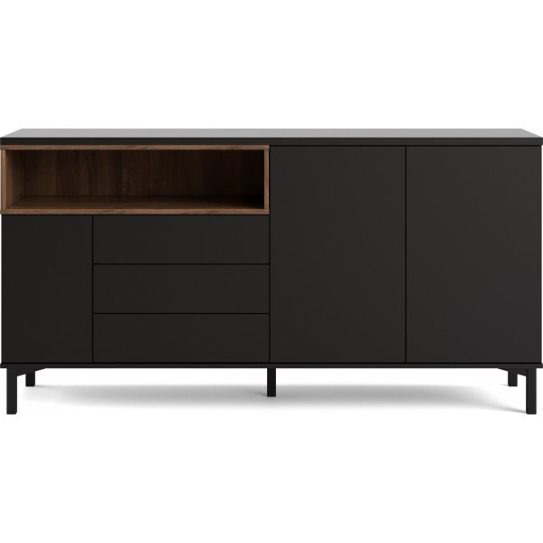 Roomer Sideboard - Schwarz/Walnuss