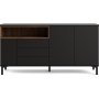 Roomer Sideboard - Schwarz/Walnuss