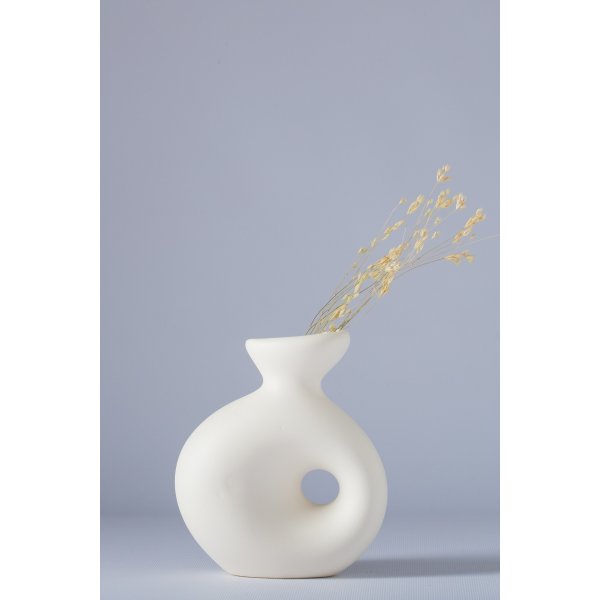 Delta-Vase - gebrochenes Weiß