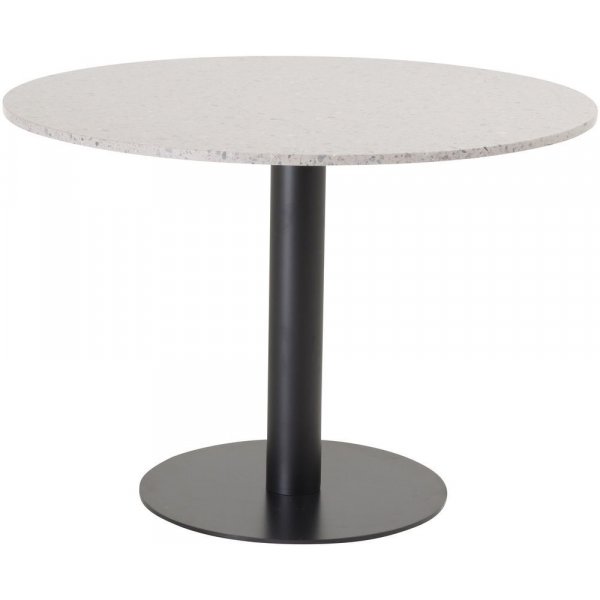 Esstisch Basebox ø106 cm - Schwarz / Grau Terrazzo
