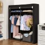 Kleiderschrank Joshua 140 x 174 cm - Schwarz