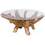Amazonas Couchtisch 110 x 110 cm - Teak/Glas