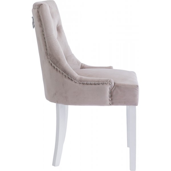 Tuva Stuhl Cleopatra - Beige Samt (hinterer Griff) + Fleckentferner für Möbel