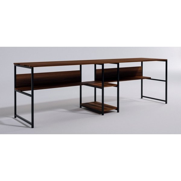 Buddy Schreibtisch 240x60 cm - Nussbaum