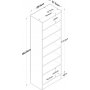 Mendy Kleiderschrank 60 cm - Nussbaum/weiß