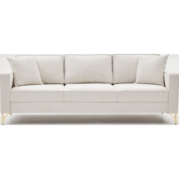 Berlin 3-Sitzer-Sofa - Cremeweiß/Gold