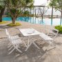 Knohult Outdoor-Sofa | Gartenbank - Weiß + Textilreinigung für Möbel
